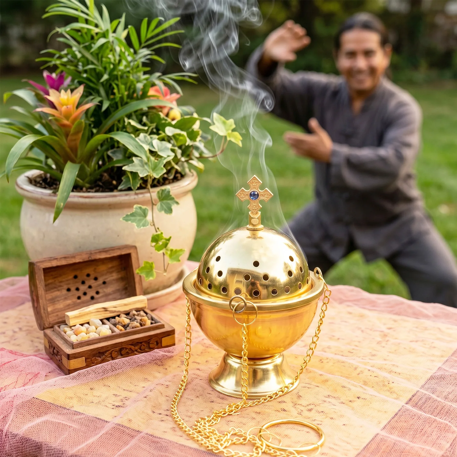 Multifunctional hanging incense burner • Aroma diffuser • Meditation smoke burner • Decor piece • For all scenes