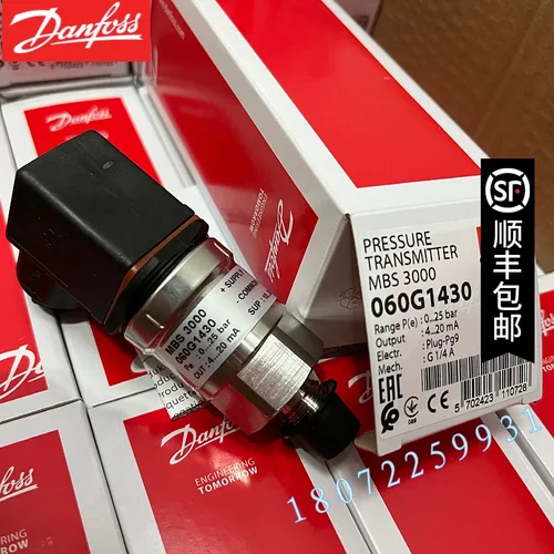 2025.4 Nouveau transmetteur de pression compact d'origine Danfoss MBS3250 060G1649 0-60bar en stock.