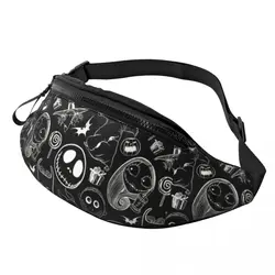 Custom Nightmare Before Christmas Fanny Pack for Women Men Fashion Crossbody Waist Bag Traveling Phone Money Pouch