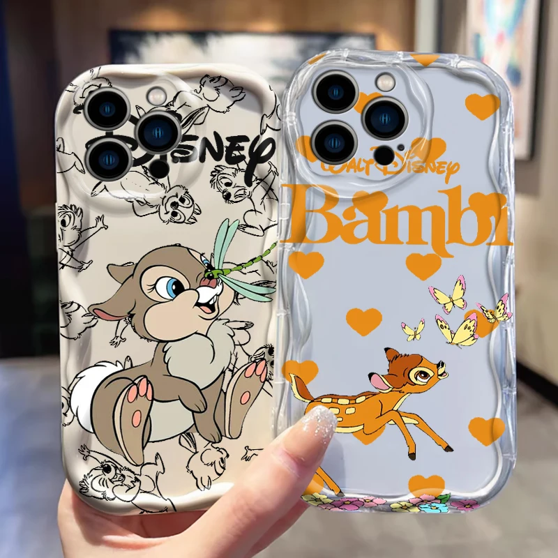 

Disney Bambi Rabbit Cute For Apple iPhone 15 14 13 12 11 XS XR X Pro Max Plus Wave Oil Funda Phone Case