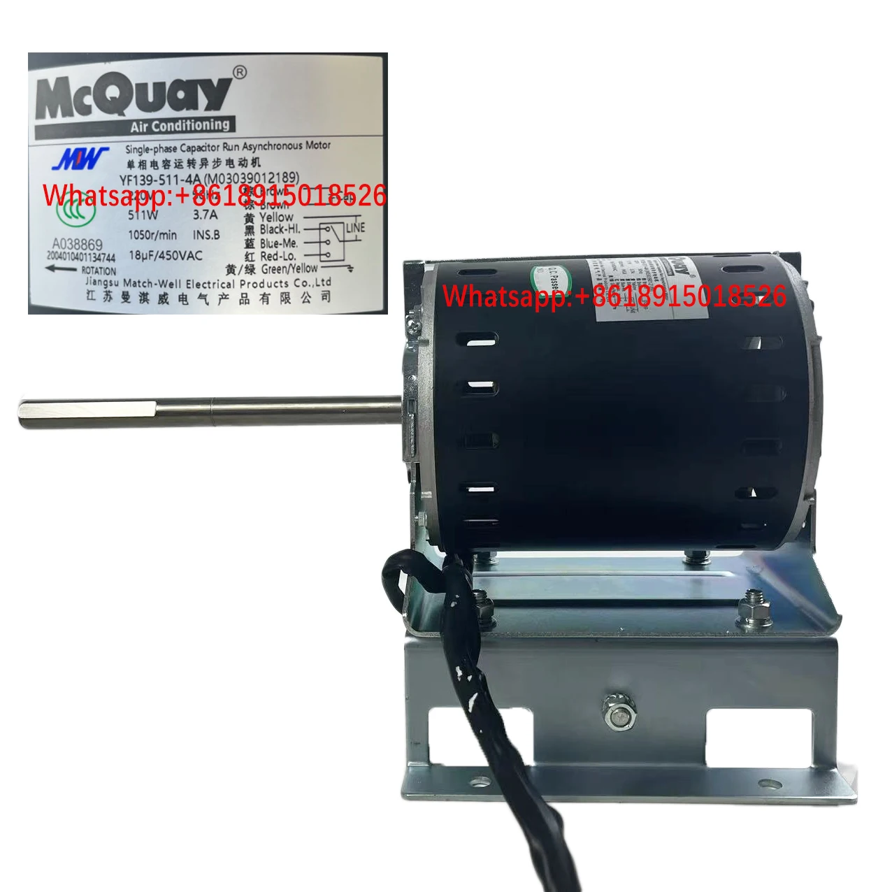 For McQuay air conditioning motor YF139-511-4A YF139-420-4A YF139-290-4A