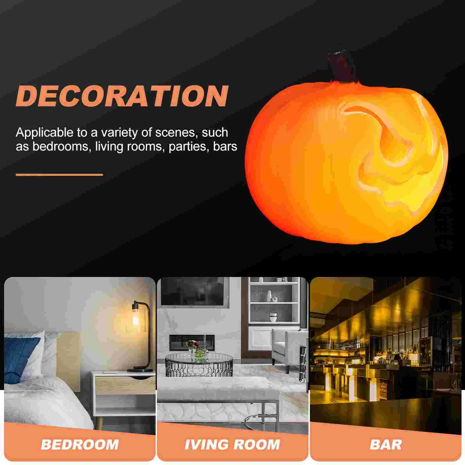 Halloween Pumpkin Lantern Ornaments Lanterns Pumpkins Decorations Fall Table Lamp Lights Indoor