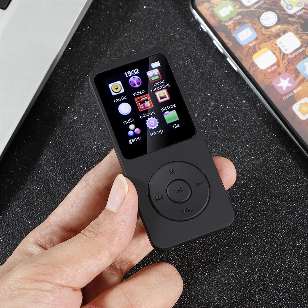 MP3 Player 1.8 in Screen Portable Music Player Bluetooth-Compatible5.0 Type-C Student Walkman Support FM Radio E-Book Recording