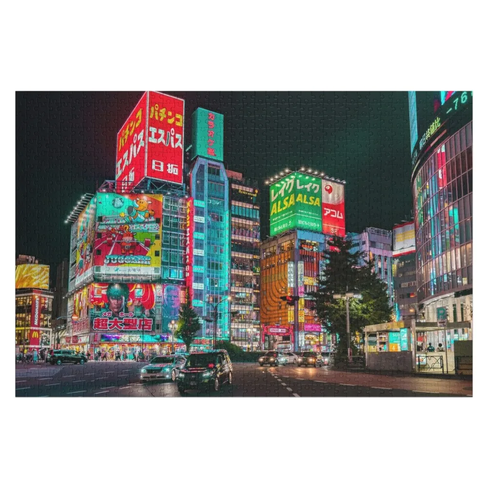 Tokyo's Neon Glory Jigsaw Puzzle Wood Adults Wooden Compositions For Children Jigsaw For Kids Works Of Art Puzzle