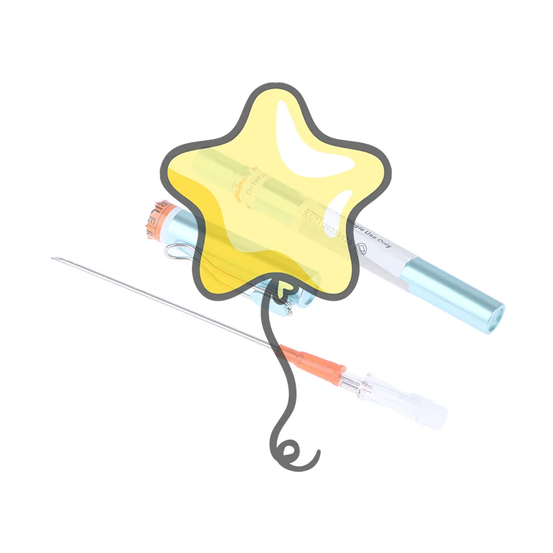 Rescue Pneumothorax Needle Trauma Medical Ifak Chest Cathether Needlecatheter 14GX82MM Needle Decompression Edc First Aid Kit