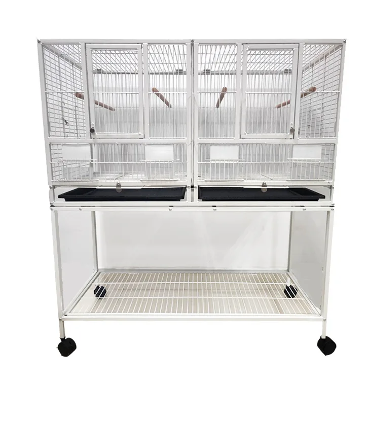 Custom Design Volledig Transparant Eenvoudige Rvs Papegaaienkooi Kooien voor Vogels Huisdier Preform Wire Mesh Huis Ara Kooien Groot - afbeelding 1