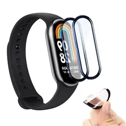 Protetores de Tela para Xiaomi MI Band, 9D Curvo, Película Protetora Macia, HD Anti-Scratch, Acessórios Smartwatch, 8, 6, 5, 7, 1-5 Unidades