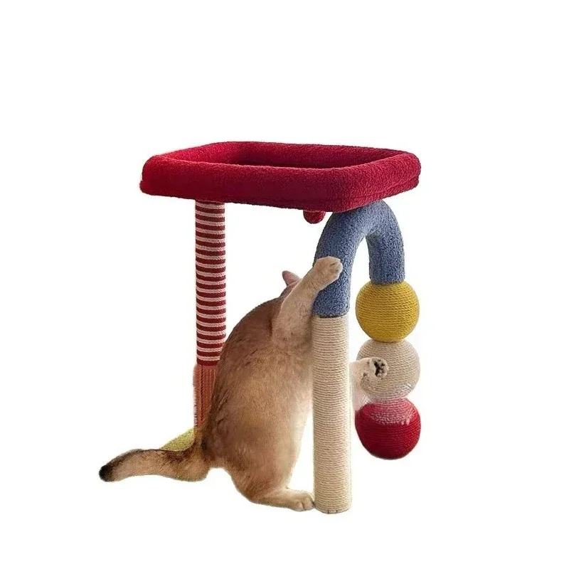 climbing frame nest  tree integrated small shelf sisal scratching column  toys
