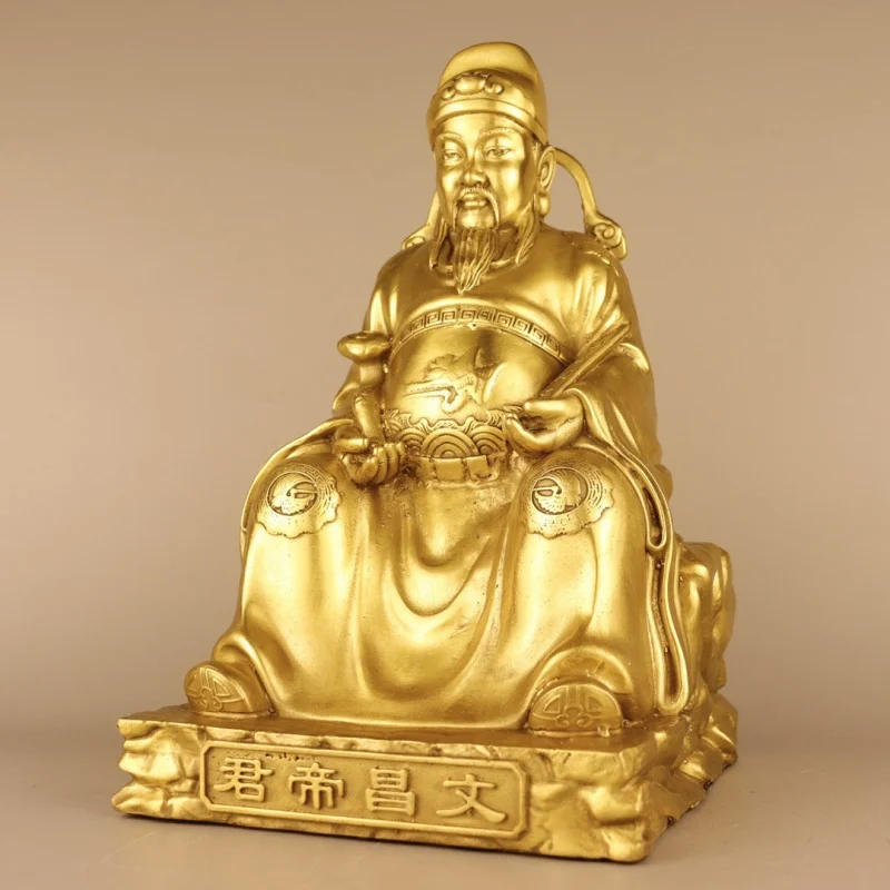 Brass of Emperor of , a bronze statue of the Wenchang star worship, suitable for placement on home study