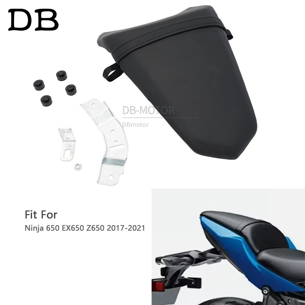 Motorcycle Rear Passenger Pillion Seat Fit For Kawasaki Ninja 650 EX650 Z650 2017 2018 2019 2020 2021