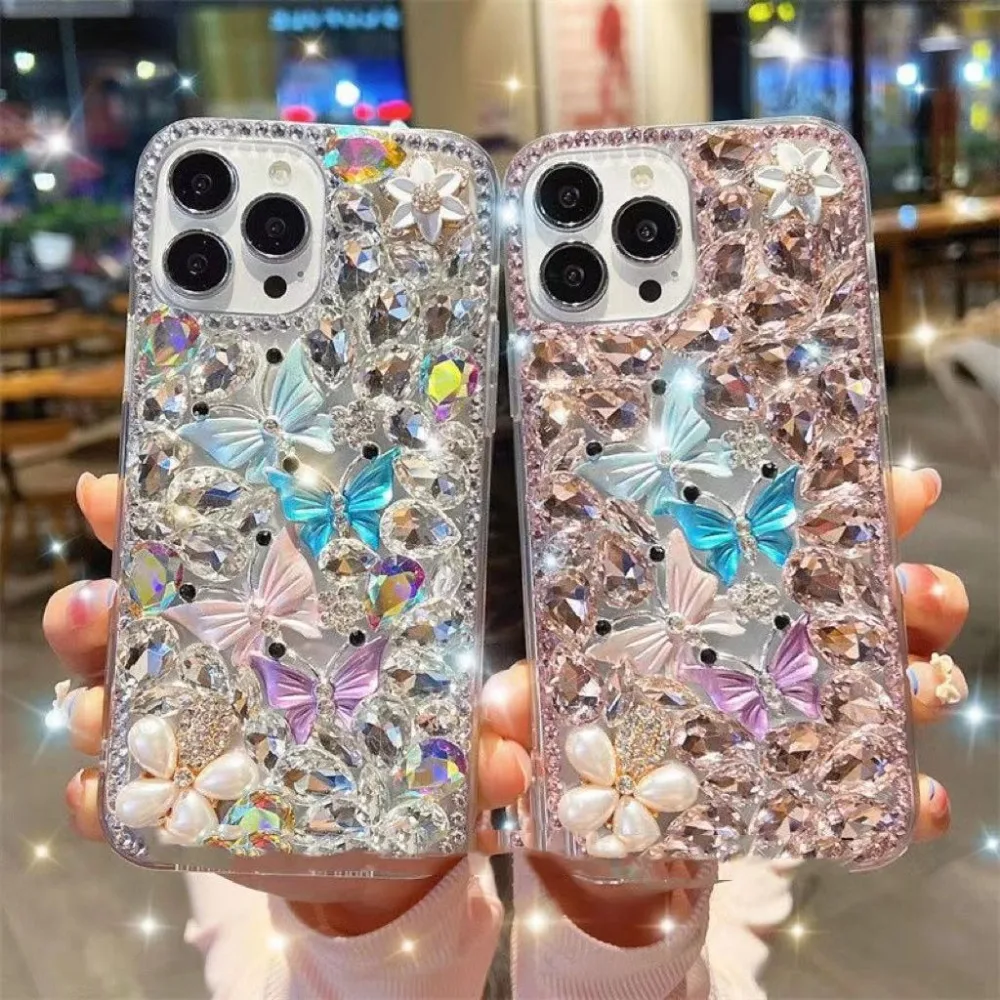 Fashion Butterfly Diamond Custom Cover Coque for ASUS ZS672KL ZS670KL ZS671KL ZS590KS for Zenfone 11 Ultra 10 9 8 8 Filp 7 7 Pro