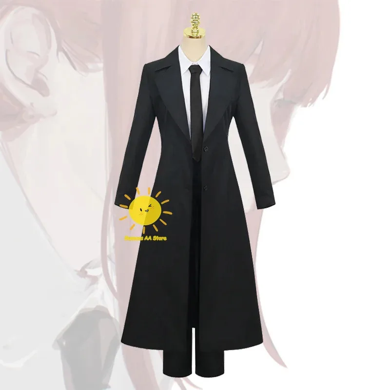 アニメマキマコスプレチェーンソーマンコスプレ衣装マキマ制服トレンチコートネクタイかつらハロウィンカーニバルパーティー Cos 女性女の子