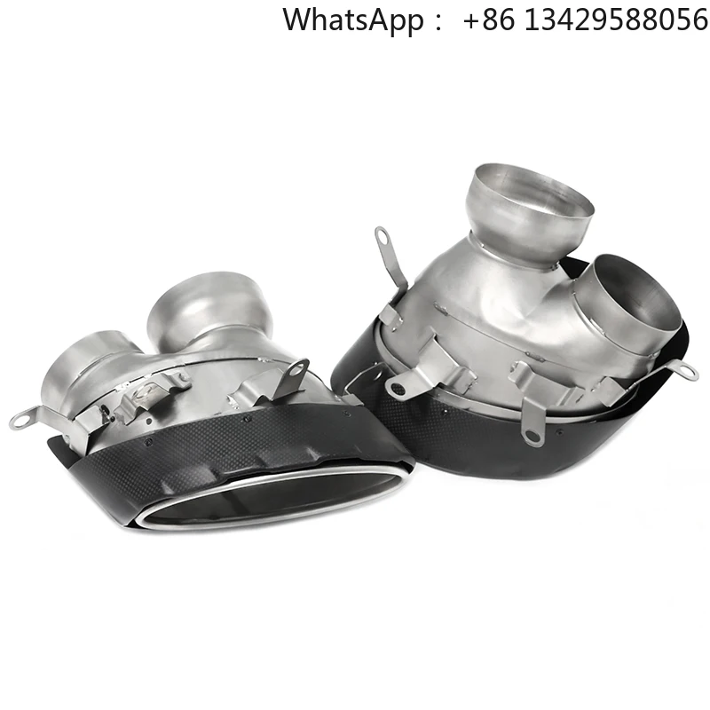 

SYPES Car Exhaust Tip for Audi RS Series RS8 up Big Oval 304 Stainless Steel Carbon Fiber Single AK Performance Muffler Tip