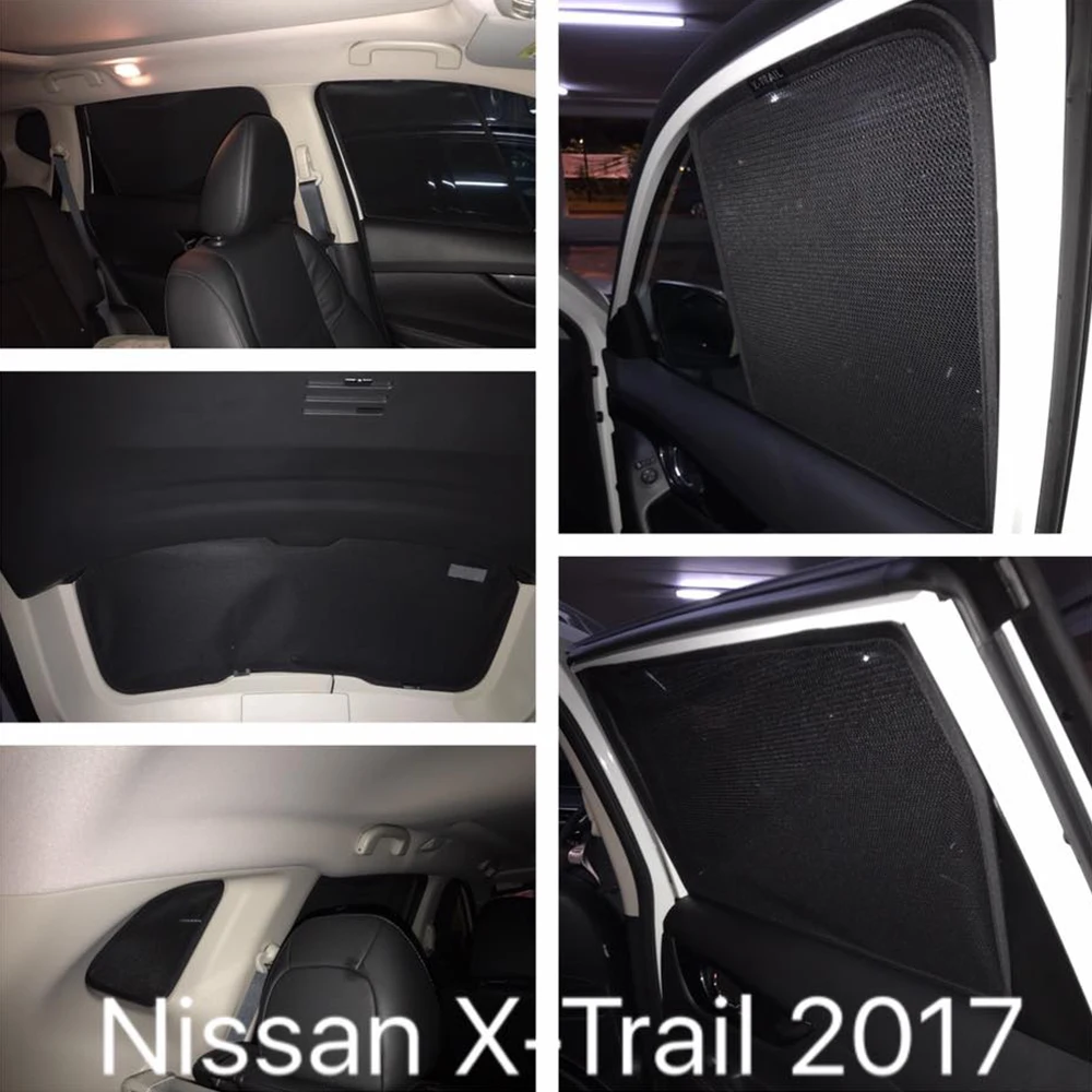 For Nissan X-TRAIL T32 2013-2021 XTRAIL Rogue Magnetic Car Sunshade Front Windshield Curtain Rear Side Baby Window Sun Shade