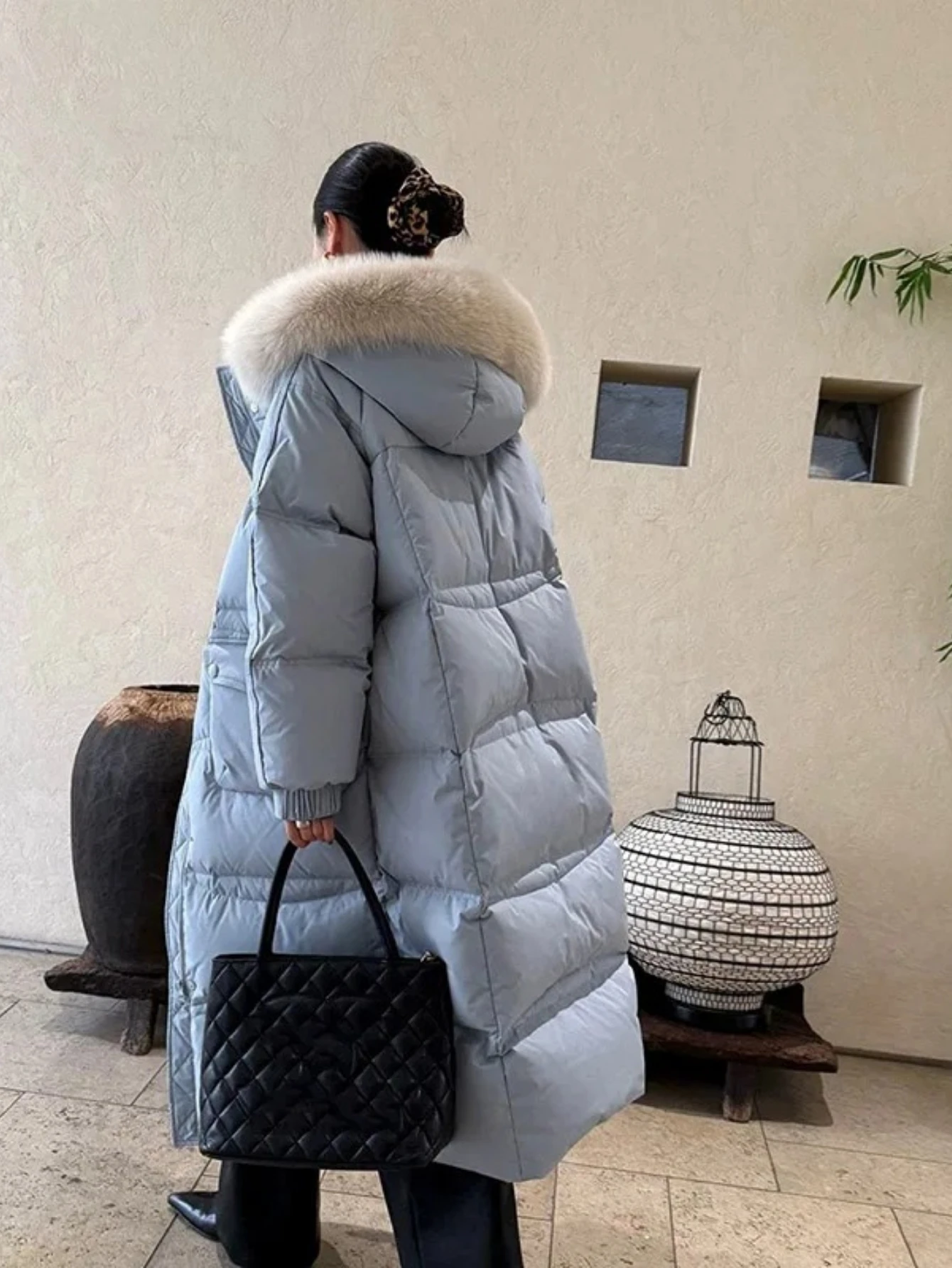 

90 White Duck Down Warm Winter Natural Fur Collar Women Down Jacket New High Quality Hooded Women Down Jacket Parker H776