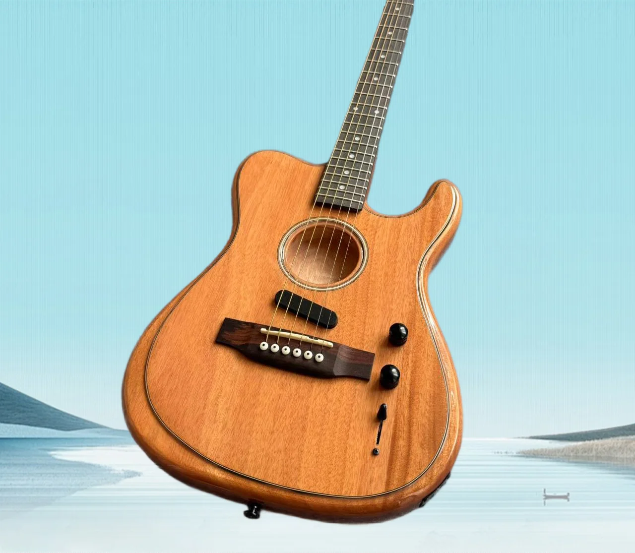 

2026 HOT High quality round hole semi-hollow Jazz guitar, wooden bridge, wooden string version, in stock