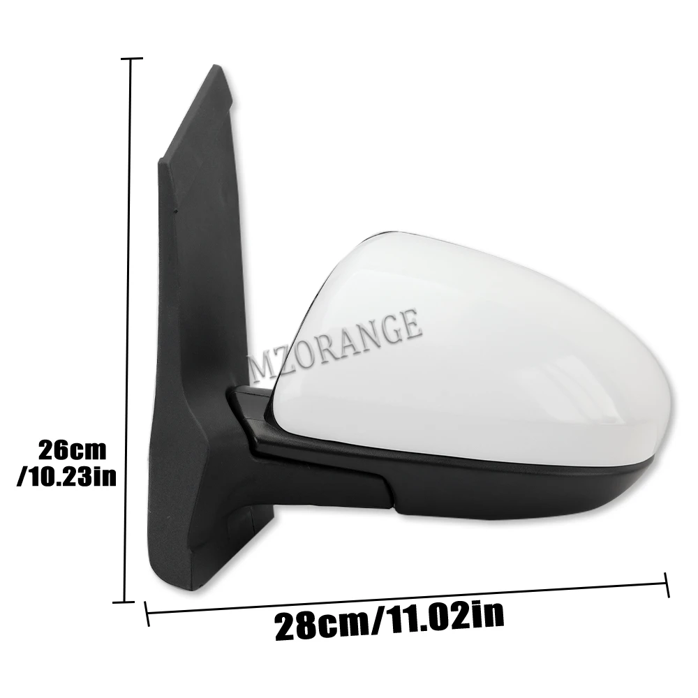 Rearview Side Mirror Cover 3 Line For Mazda 2 DE 2006 2007 2008 2009 2010 2011- 2014 White Door Wing Mirrors cars accessories