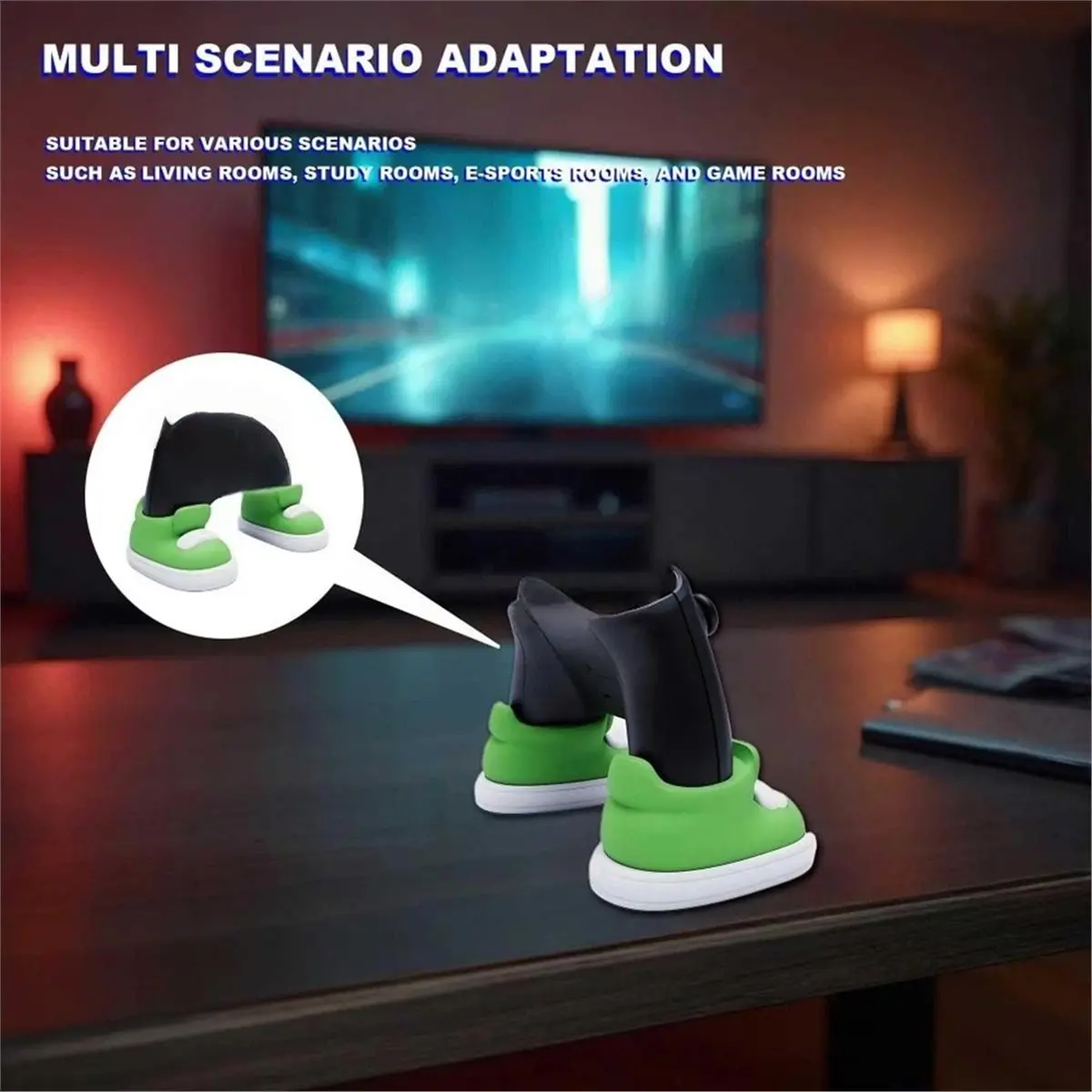 Promotion Shoes Shaped Game Controller Fun Stand Display Mount for , /S Gamepads, Gaming Desk Organizer Green