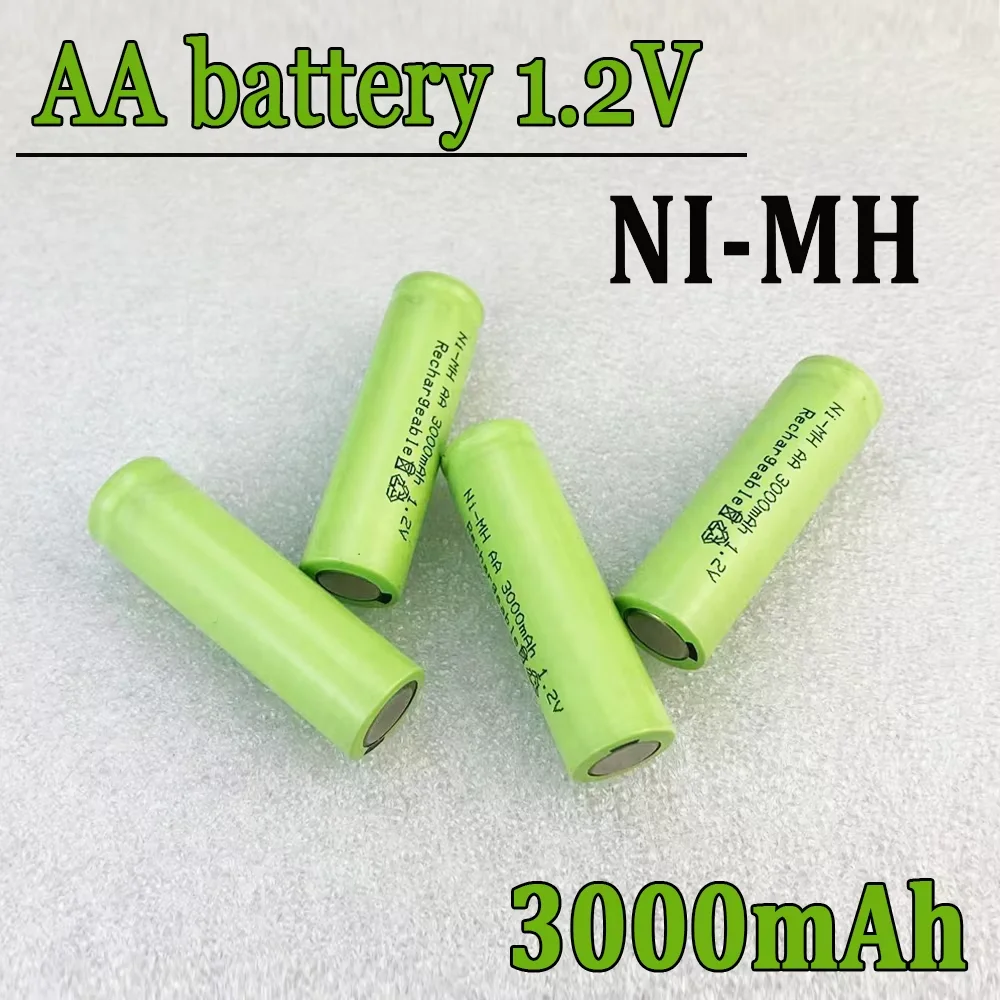 

AA Ni-MH Battery 1.2V Rechargeable, 3000mAh, Used for Clocks, Mice,Electric toys,Remote controls