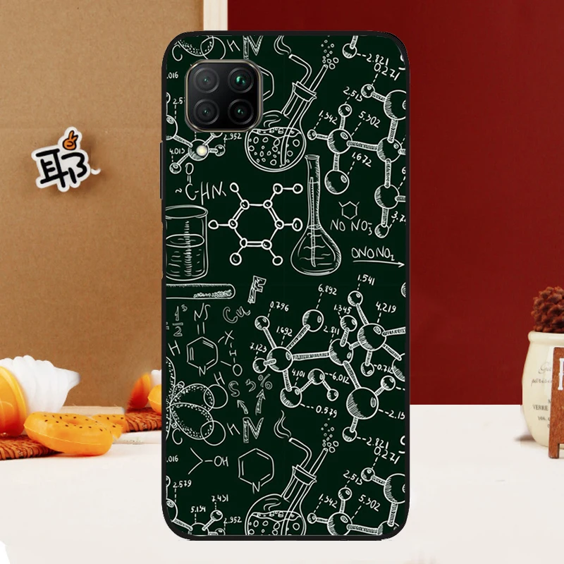 Vintage Seamless Chemistry Laboratory For Huawei Nova Y70 Y60 Y90 Y91 Y61 Nova 11 10 9 SE 5T 11i 8i 3i P20 P40 Lite P30 Pro Case