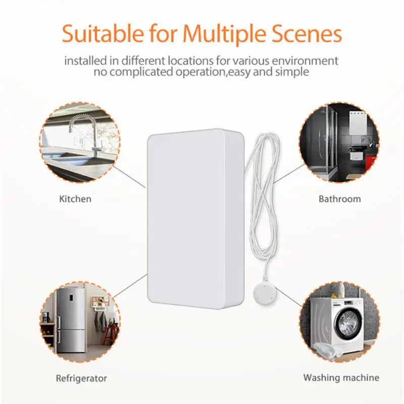 Security Alarm Energy-saving Remote Monitoring Water Damage Prevention Easy Installation Smart Home Protection Flood Alert