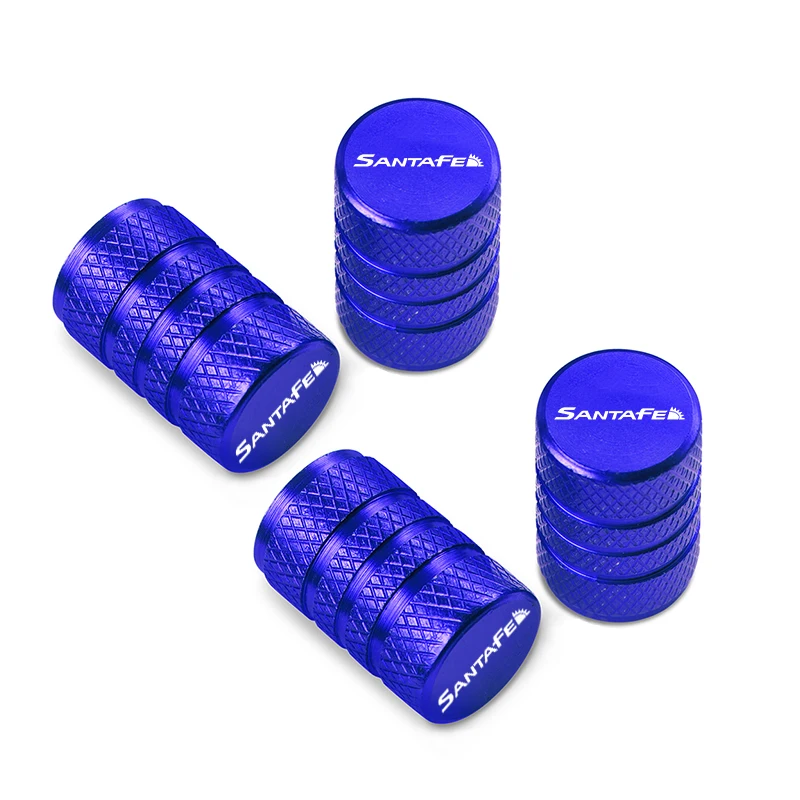 Car Wheel Tire Valve Caps Tyre Stem Covers Airdust Waterproof For Hyundai Santafe Accessories