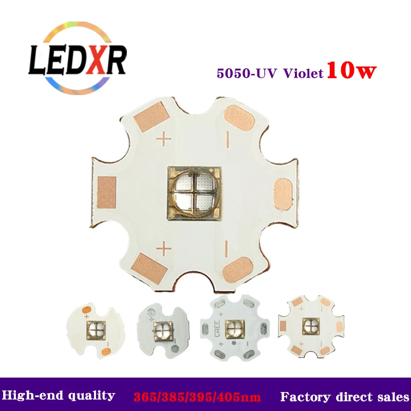 UV LED pełna niebo LG chip led led 10w 365nm T6 5050 led smd ceramiczne koraliki 45mil * 4 żetony 385nm 395nm 405nm może być przylutowane led pcb