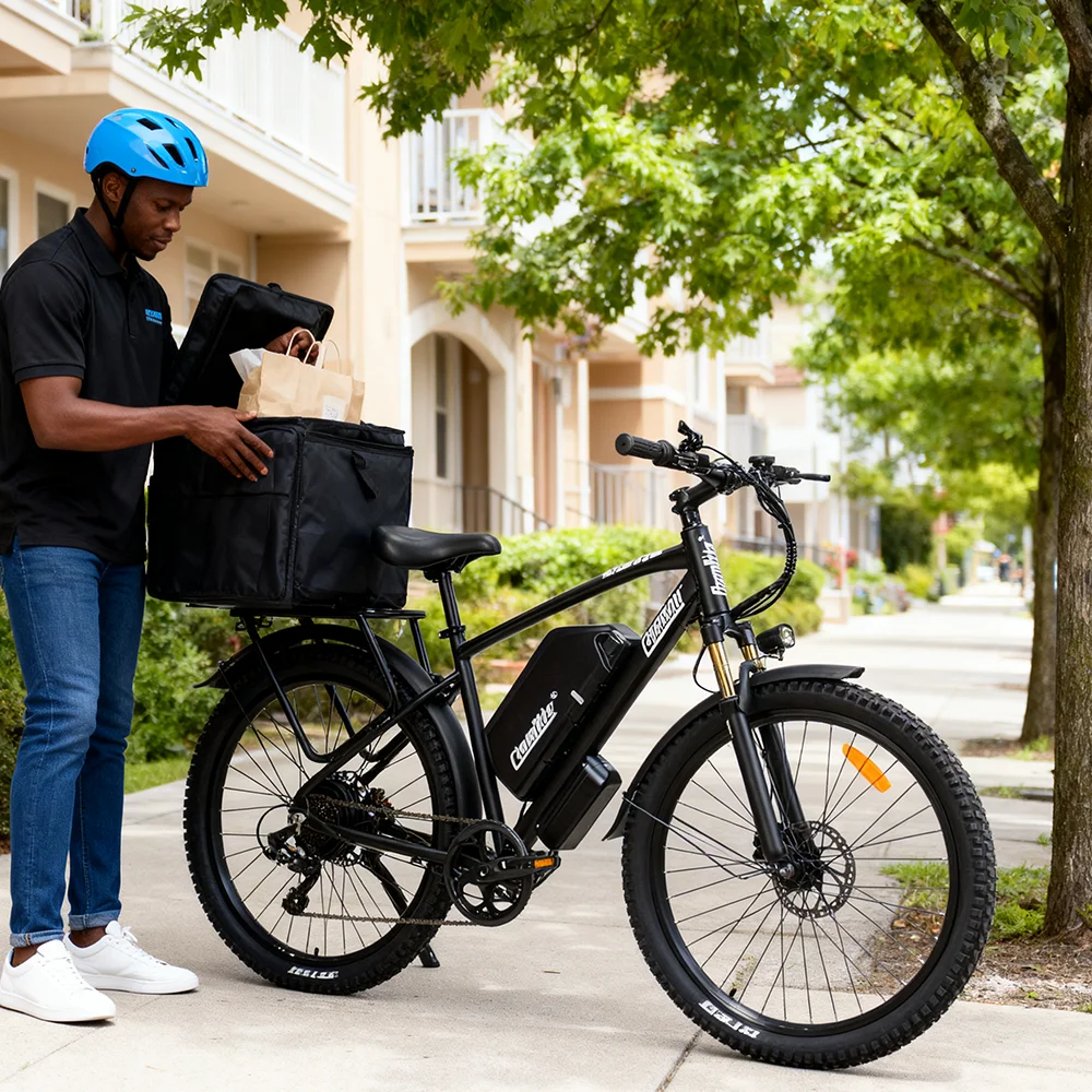 

Chamrider DM427 Eu Stock Free Shipping Large Frame 48V Rack Mount Battery Heavy Duty Adult Electric Delivery Bike
