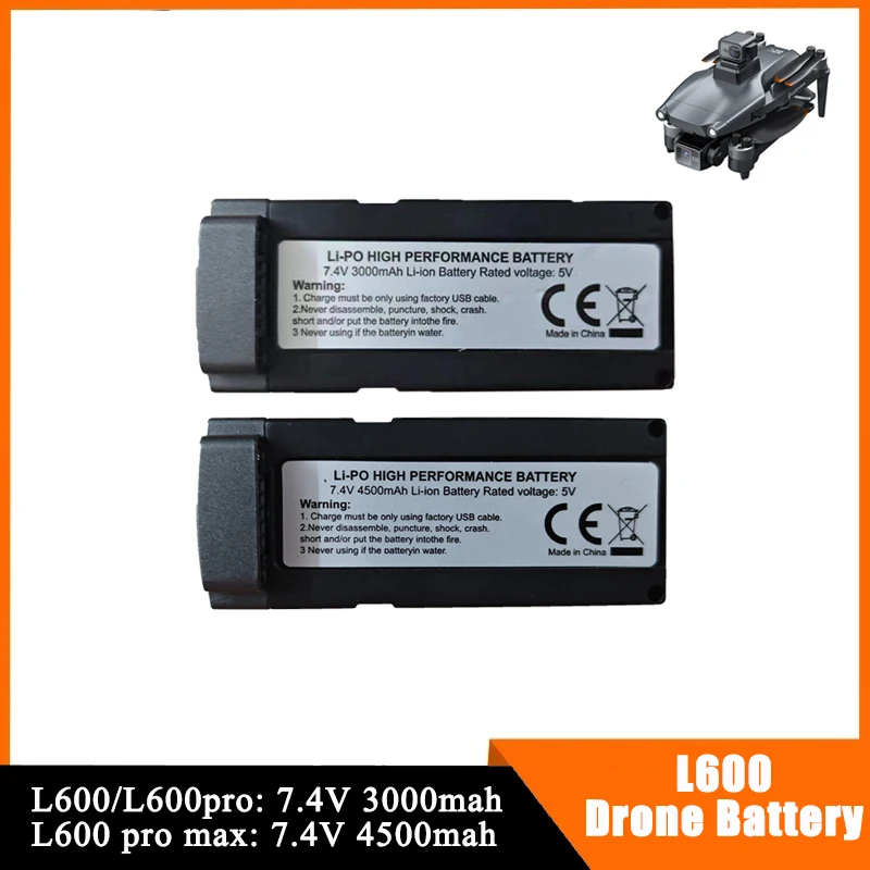 L600 Battery 7.4V 3000mAh 4500mah RC Drone Battery For L600 Pro Max Rechargeable Batteries Pack L600 Pro Quadcopter Accessories