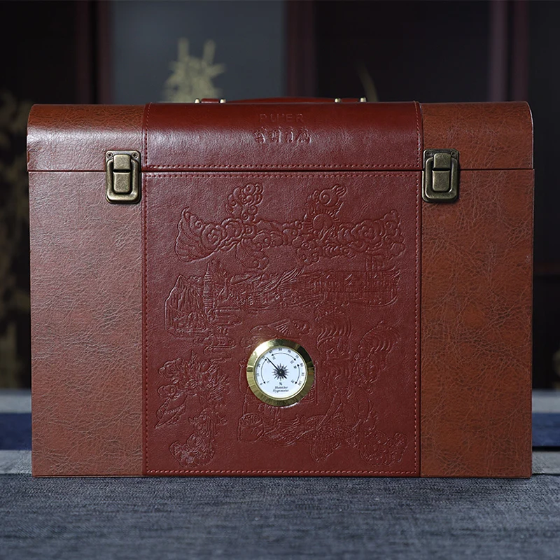 Dragon Boat Festival Tea Gift Box Yunding Tribute Pu-erh Tea Cake Famous Mountain Village Collection Grade (Raw Tea) 357g Aged