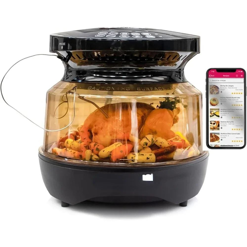 Horno Nuwave Primo Grill, nuevo y mejorado 2023, horno tostador de encimera, tapa de convección y parte inferior de parrilla para cocinar envolvente