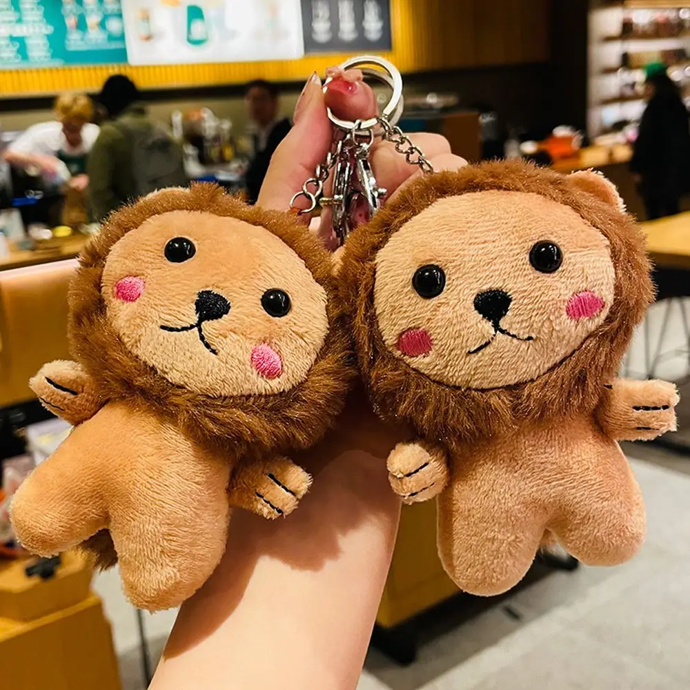 Luggage Animal Doll Soft Toy Backpack Pendant Stuffed Toys Lion Keyring Lion Plush Keychain Lion Plush Doll Plush Pendant