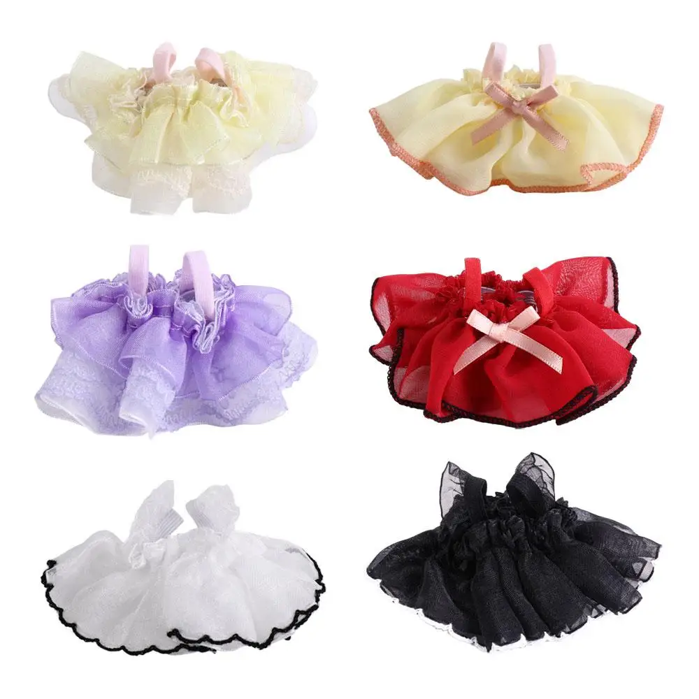 Princess Dress 10CM Doll Clothes With Black Trim Lace Cloth 12BJD Dolls Accessories Suspenders Multi Color Kids Girls Toys