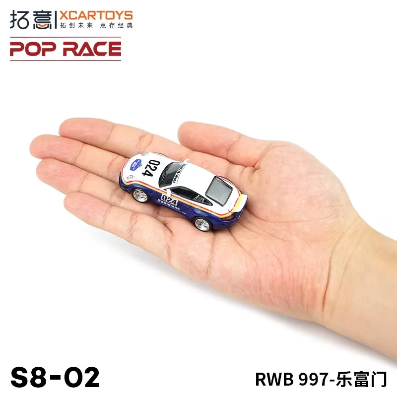 Модель из сплава XCARTOYS POPRACE1/64 Porsche RWB997, детская коллекция декоративных игрушек, праздничные подарки для детей.