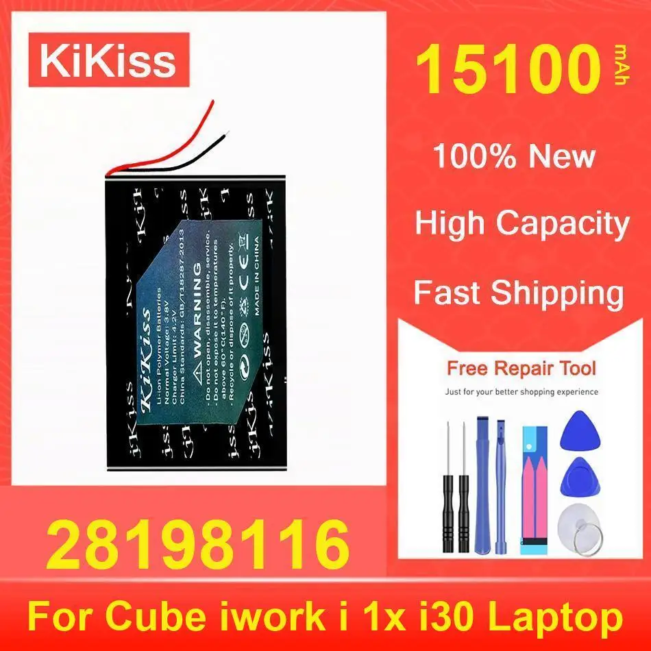 

Kikiss Battery 15100Mah 28198116 For Cube Iwork I 1X I30 Laptop