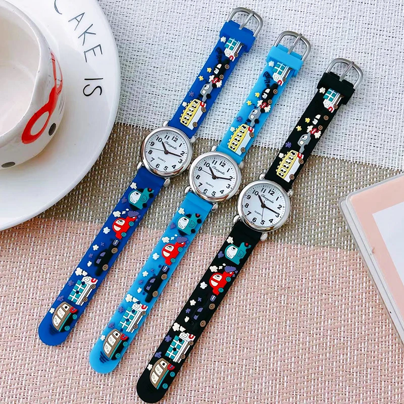 children boys girls fashion cartoon toy quartz watches primary school student learn time electric watches birthday gifts watch