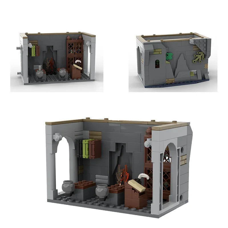 Office Dorm Modular Castle - House Kitchen Library Model Building Blocks MOC Room of Requirement Architecture Collection Toys