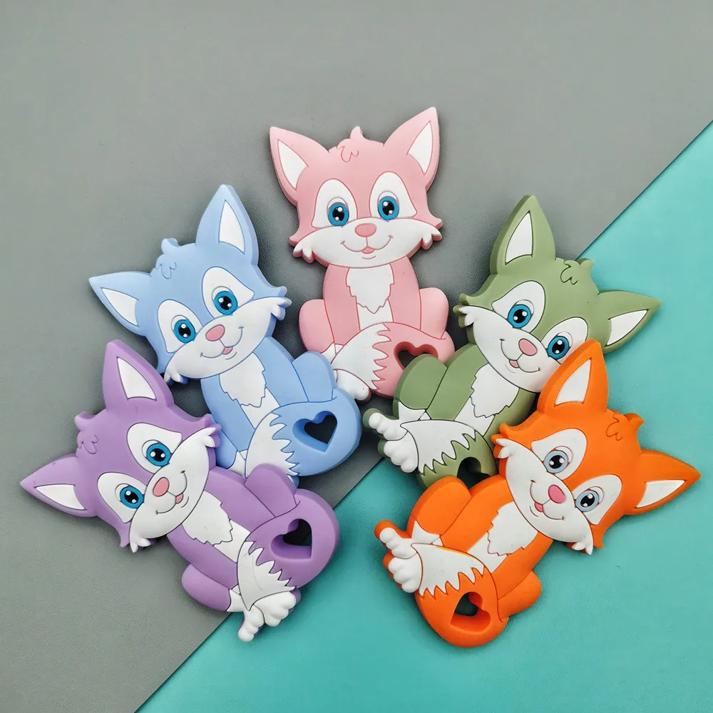 1PC Baby Cat Food Grad Silicone Teether Pendants Pacifier Chains Necklace Accessories for Infant Teething Toys Kawaii Toys Gifts