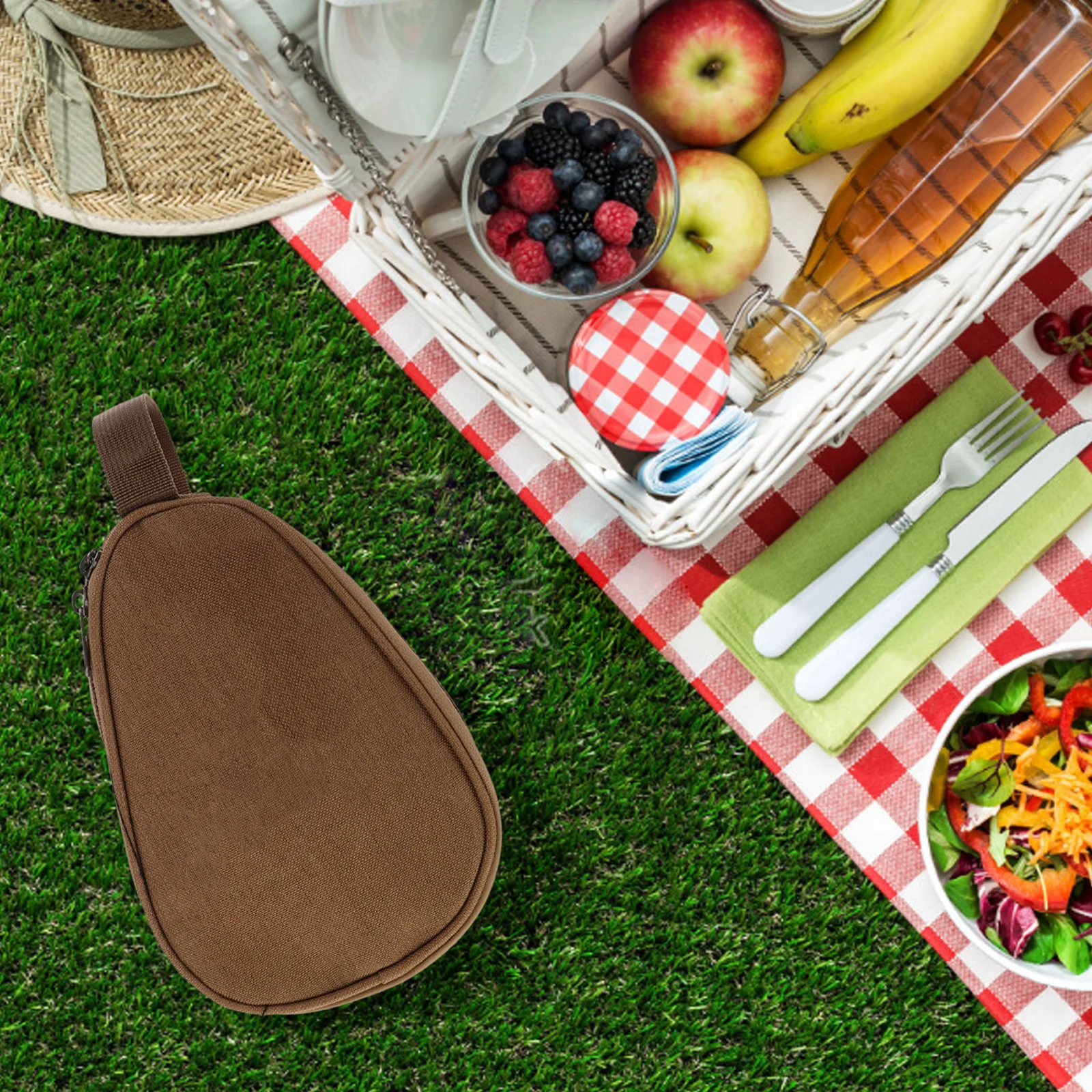 

Camping Cutlery Bag Oxford Cloth Durable Bowl Storage Bag Portable Outdoor Bowl Organizer Camping Supplies Bowls Holder