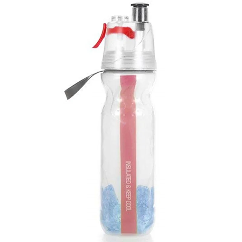 

Water Bottles Insulated Mist Spray Water Bottle Double Layer Ice Cold Bottle Sports Outdoor Drinking Kettle