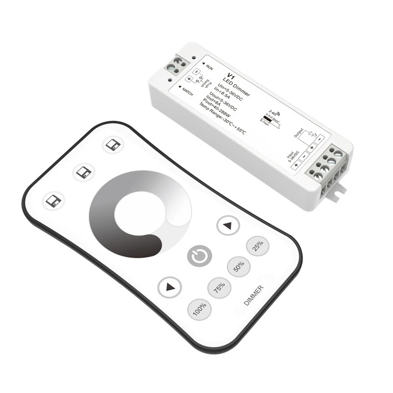 

LED Light Strip Intelligent Dimming Monochrome Controller 2.4G Stepless Dimming Panel Remote Control Module Dimmer Accessories