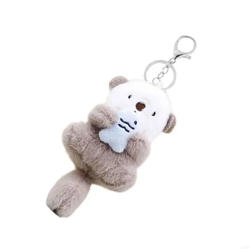 E8FB Animal Themed Keyring Cartoon Cartoon Charm Bag Bag Bag Holder Great Gift для семьи и коллег.