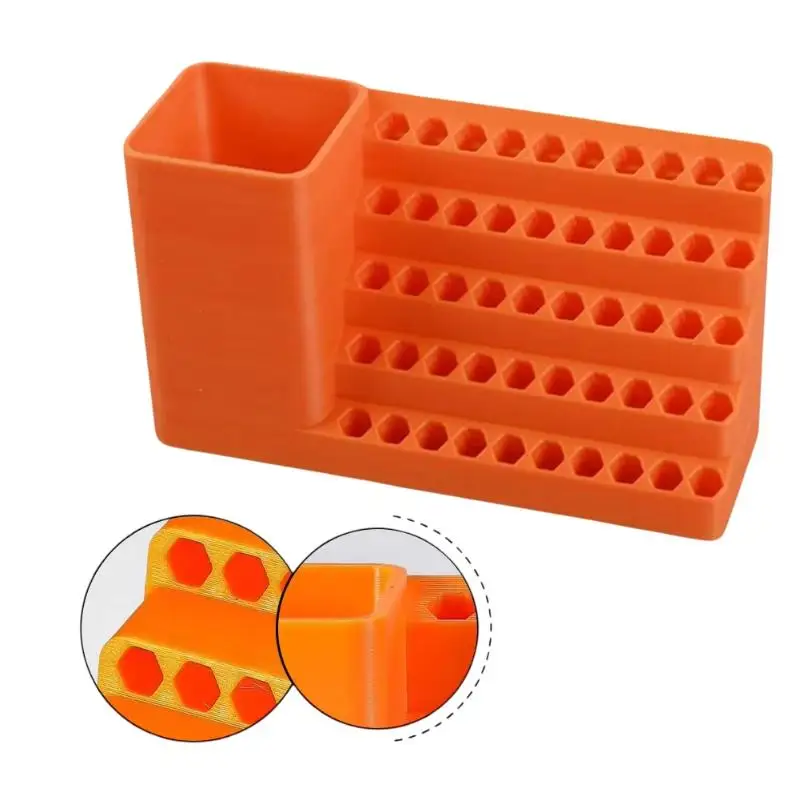 New 1Pcs Screwdriver Head Storage Toolbox Hole Board Screwdriver Stand Hex Shank Organiser Drill Holder 50 Holes Bit Organiser