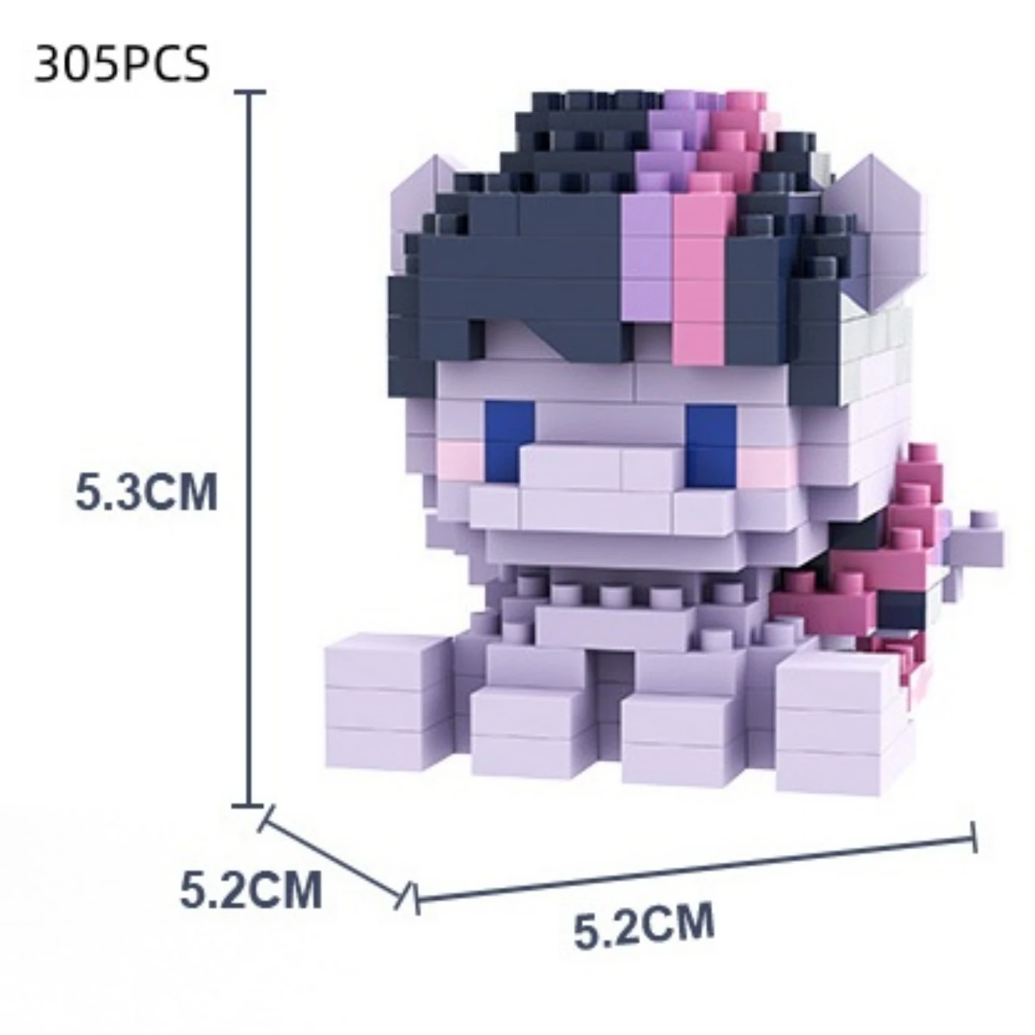 6cm high particle building blocks assembly toys mini desktop ornaments room decoration Halloween Christmas anime cartoon kawaii
