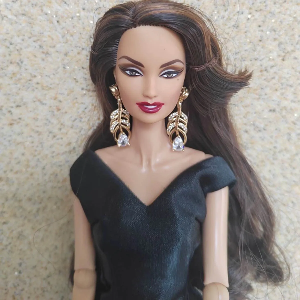 1/6 Supermodel Doll Jewellery Accessories Luxury Diamond Feather/Vintage Heart Earrings Fashion Doll Wear Dinner Party Dress Up