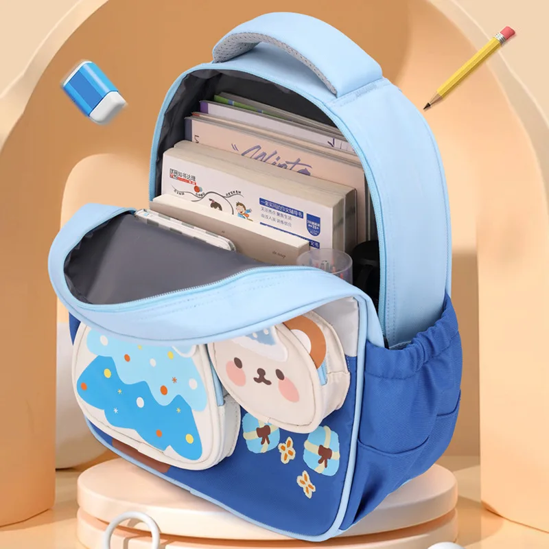 2025 Children Backpack Cute Cartoon Christmas Tree 3-6 Years Old Boys Girls Double Shoulder Large Capacity Trendy Bag