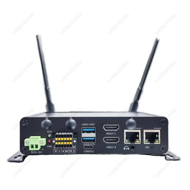 RK3588 AI Box Industrial Edge Computer Hailo8 26T DeepX DX-M1 25T M.2 Module WiFi6 4G LTE Ubuntu 24.04 Linux System