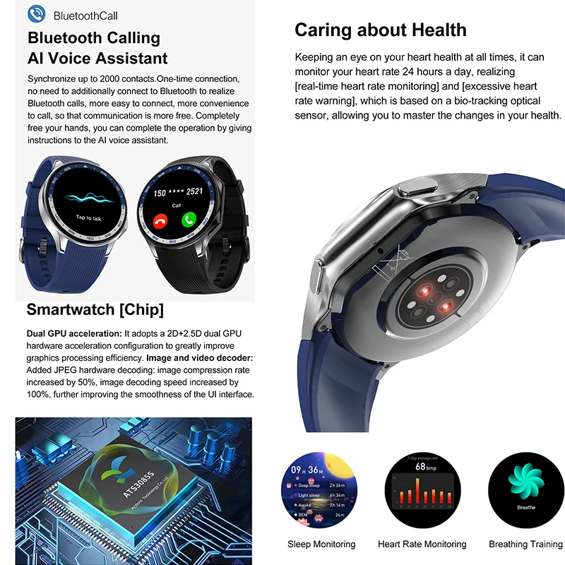 For OPPO Watch X High-End Business Watch Men 32Gb Memory Video Playback Smart Watch Sports Fitness Waterproof Bracelet 2025 New image 3