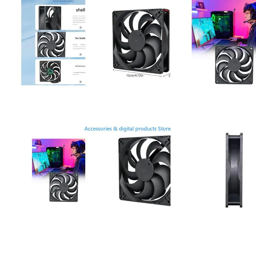 77JD 1PC 120x120x25mm 120mm 220V 0.02A Fan for Enhances Computer Cooling