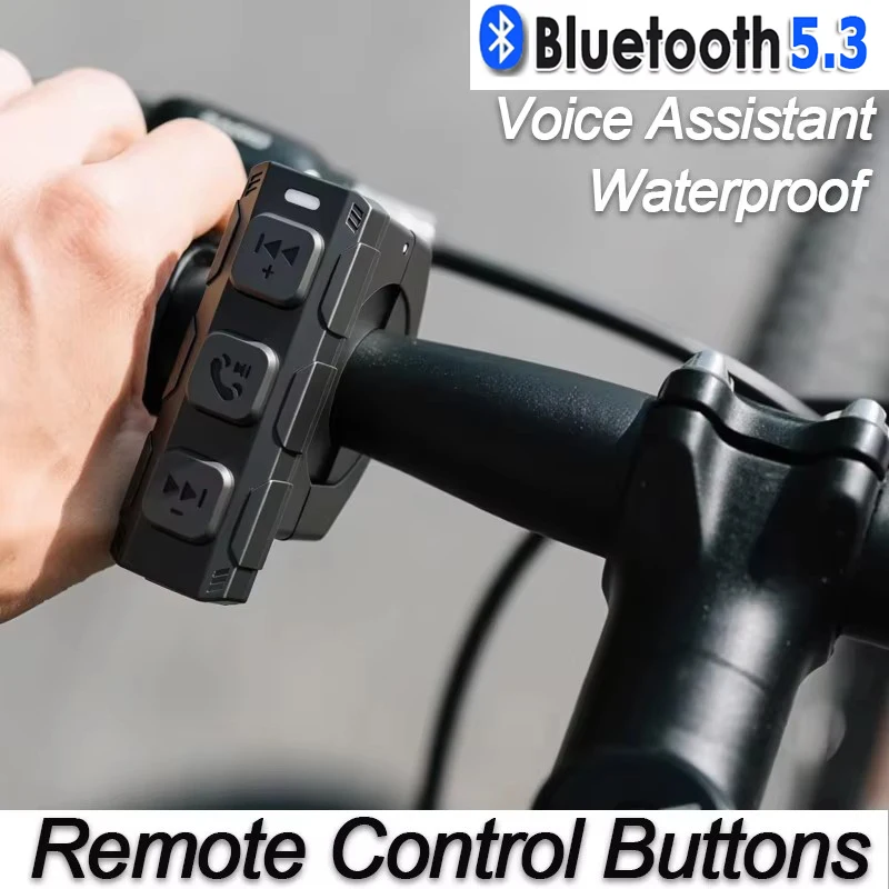 Motorcycle Handlebar Control Remote Button Media Controller Steering Wheels Switch For Helmet Headset Earphone Music Player